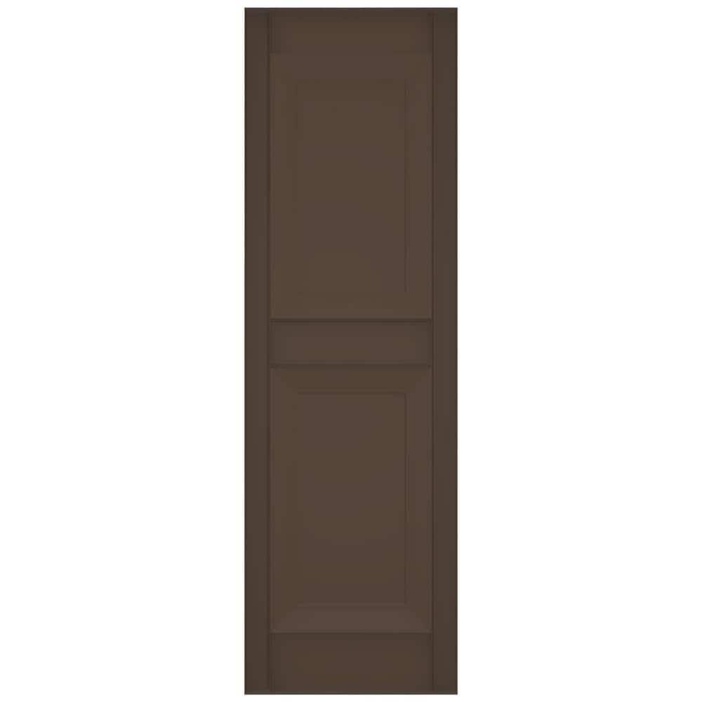Builders Edge, TailorMade Two Equal Panels, Raised Panel Shutters, Includes Matching Installation Spikes (Per Pair) | Wayfair