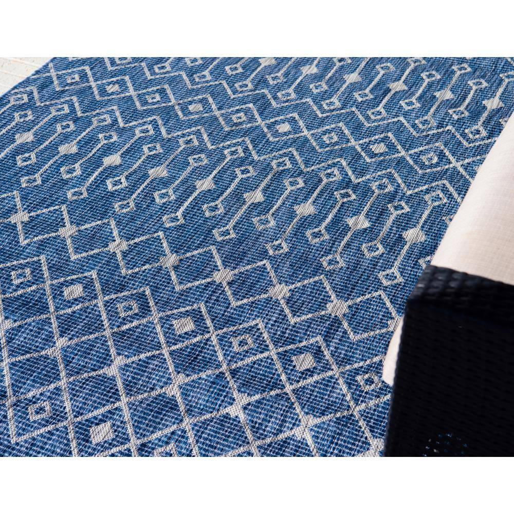 Unique Loom 8' 0 x 11' 4 Rectangle Indoor/Outdoor Trellis Blue Area Rug