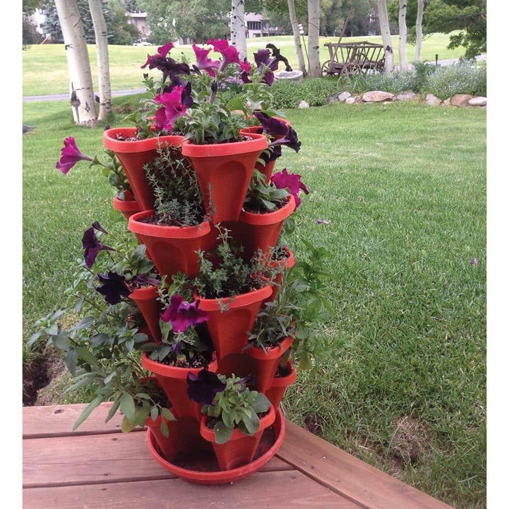 Mr. Stacky 5-Tier Strawberry Planter Pot, 5 Pots