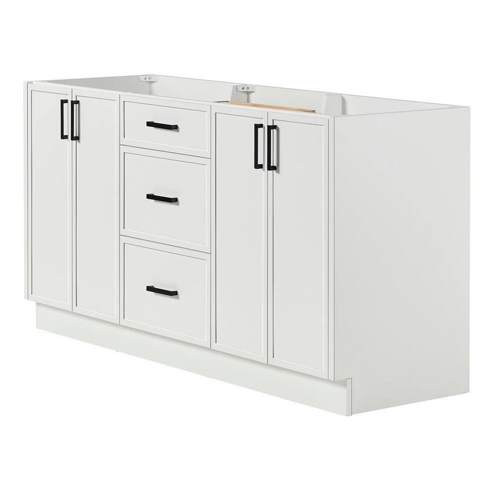 Ariel Kelley 66 Inch Double Sink Base Cabinet In Oak