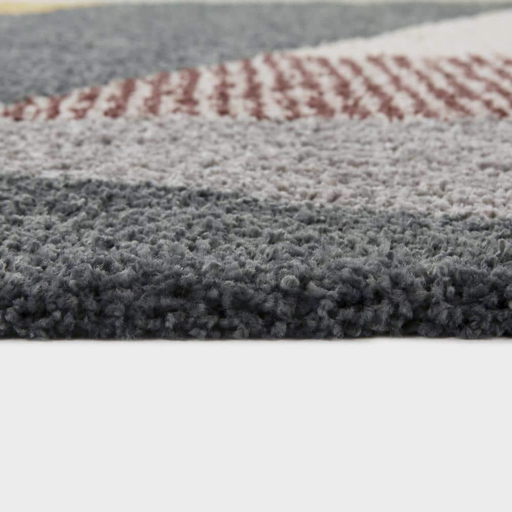2'2"x7' Merril Mid-Century Modern Geometric Rug Blue - Balta Rugs: Indoor Runner, Fade & Stain-Resistant, High Pile