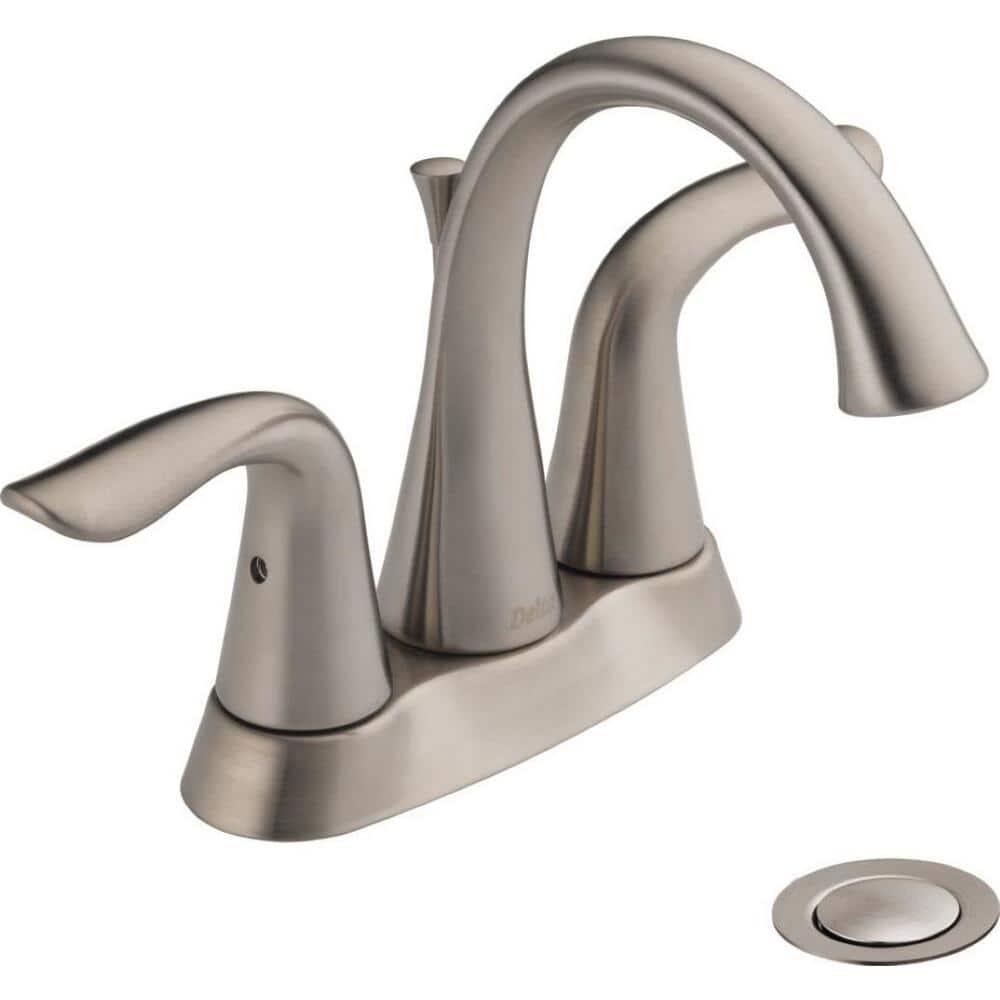Lahara Centerset Bathroom Faucet with Drain Assembly, 2-handle Bathroom Sink Faucet