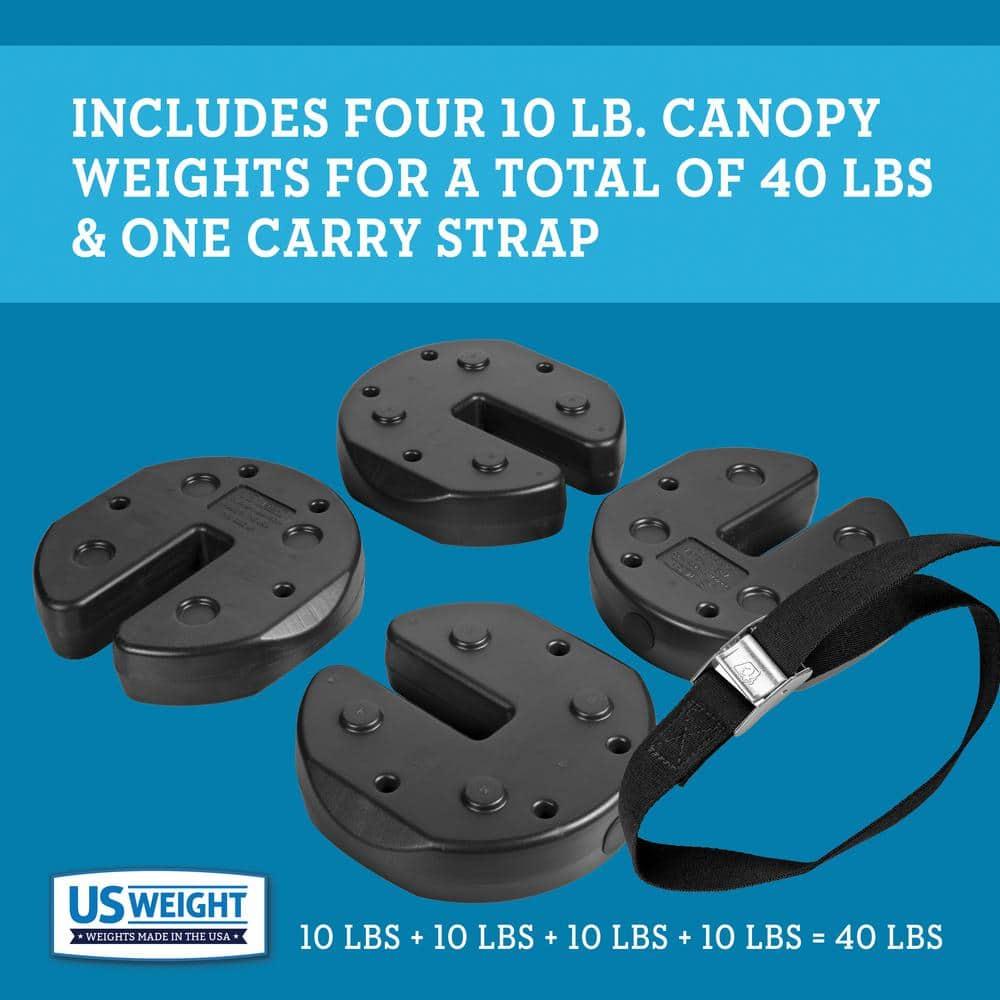 US Weight 40lb Canopy Weight Set for Securing Canopies, Tents, and Umbrellas at Outside Events