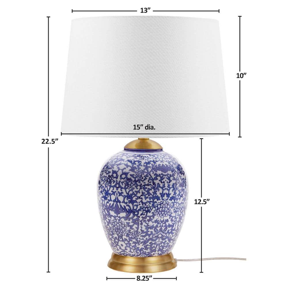 Hampton Hill Mystique Blue Ceramic Ginger Jar Table Lamp