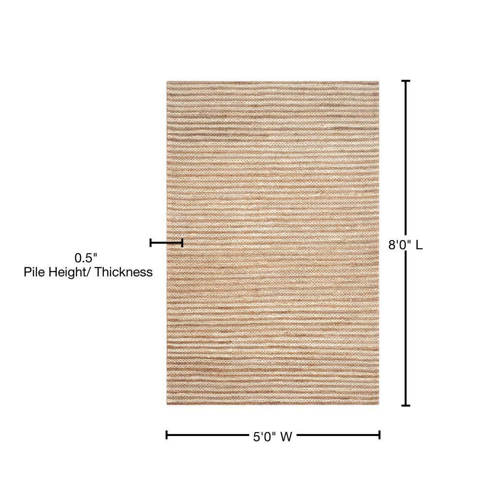Natural Fiber NF653 Hand Woven Area Rug - Natural - 5'x8' - Safavieh.