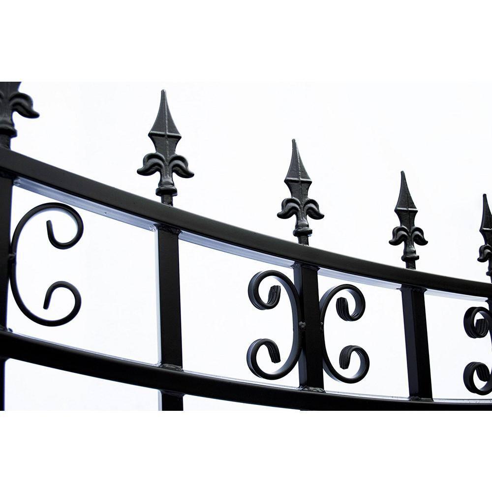 ALEKO Garden Yard Steel Single Sliding 12' Gate St. Louis Style with Gate Opener