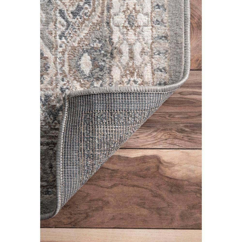 Nuloom 9x12 Becca Tiled Indoor Area Rug, Taupe, Faded Transitional Design, Stain Resistant, Bedroom, Living Room, Kitchen