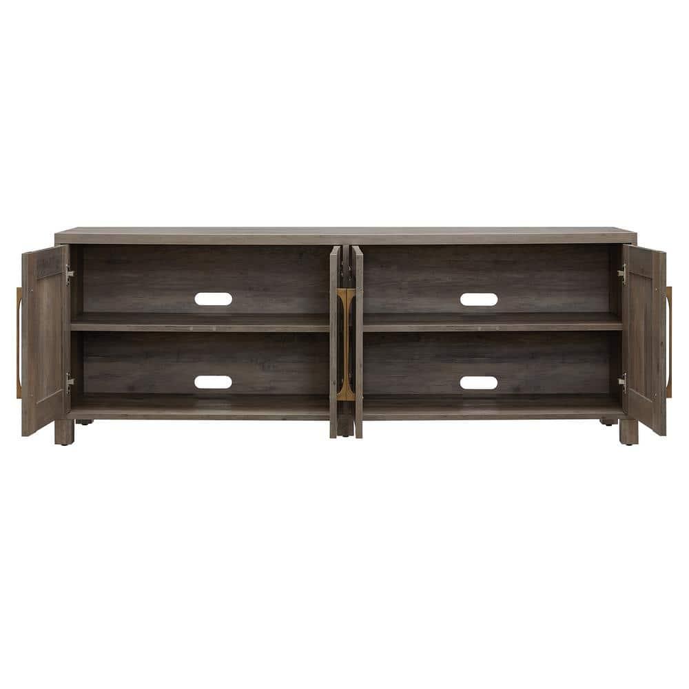 Evelyn&Zoe Chabot Rectangular TV Stand for TV's up to 75", Gray Oak