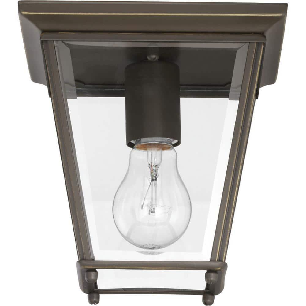 Calais Transparent Square Outdoor Flush Mount