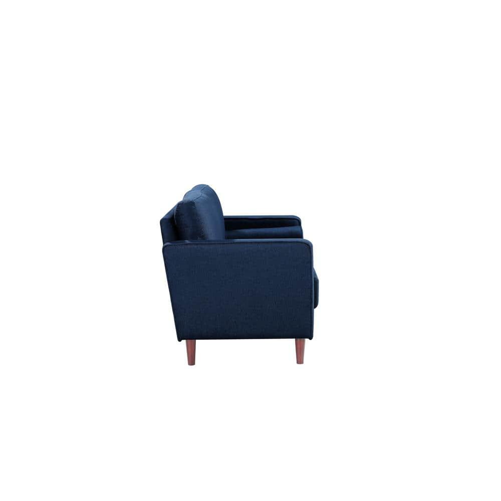 LifeStyle Solutions Jareth Sofa in Navy Blue Fabric Upholstery
