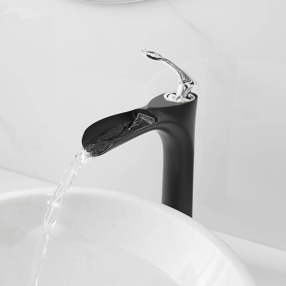 BWE Single Hole Single Handle Bathroom Vessel Sink Faucet With Pop Up Drain Without Overflow