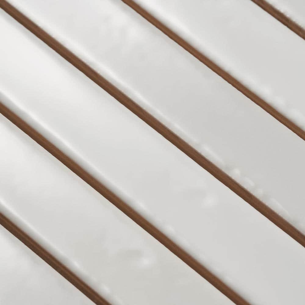 Vivanta 5.27 In. X 17.71 In. Glossy Ceramic Mosaic Elongated Subway Wall Tile (8 Sheets / Box)