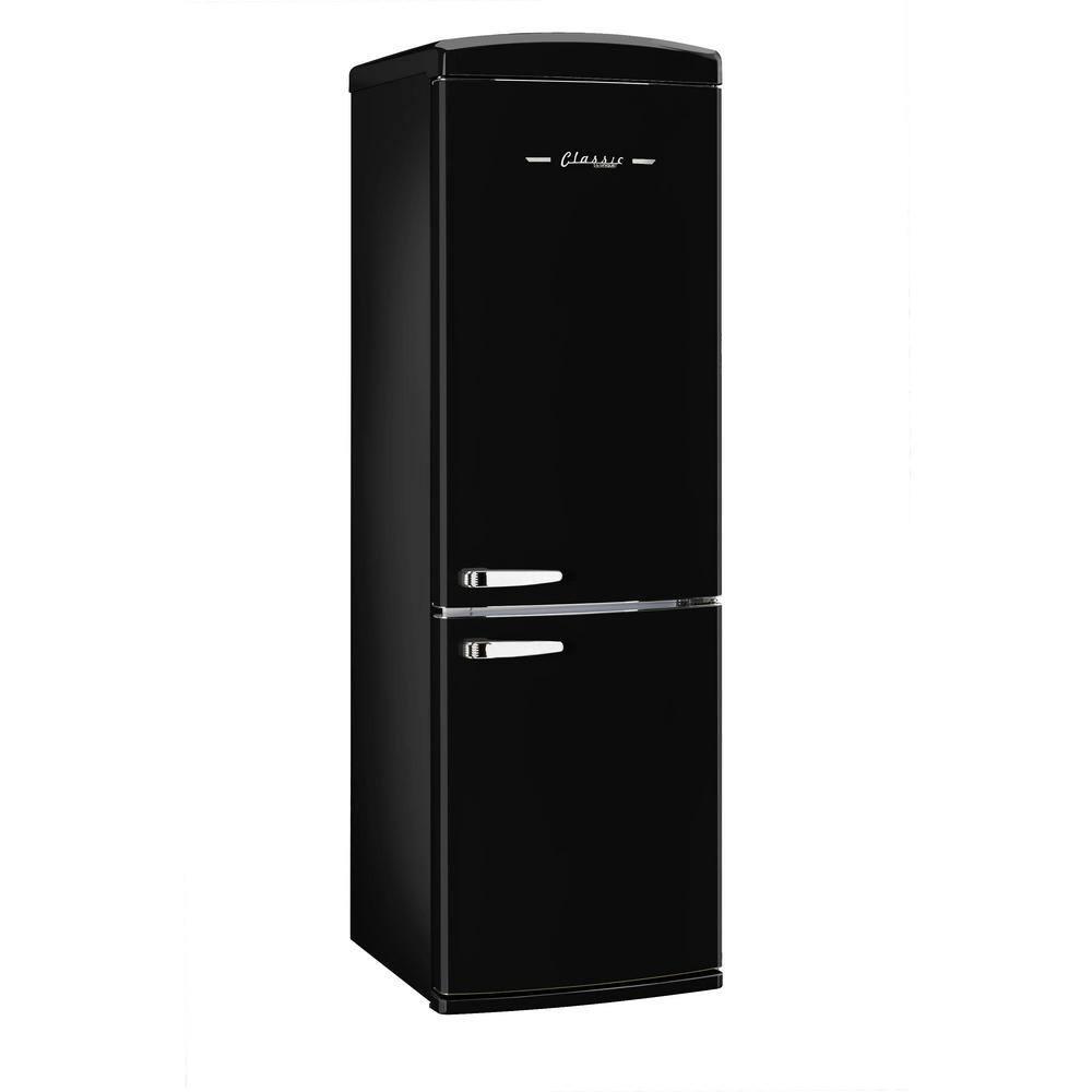 Unique Appliances Classic Retro 24 In 12 Cu.ft Bottom Mount Fridge Auto Defrost, Energy Star Certified, Counter Depth UGP-340L B AC
