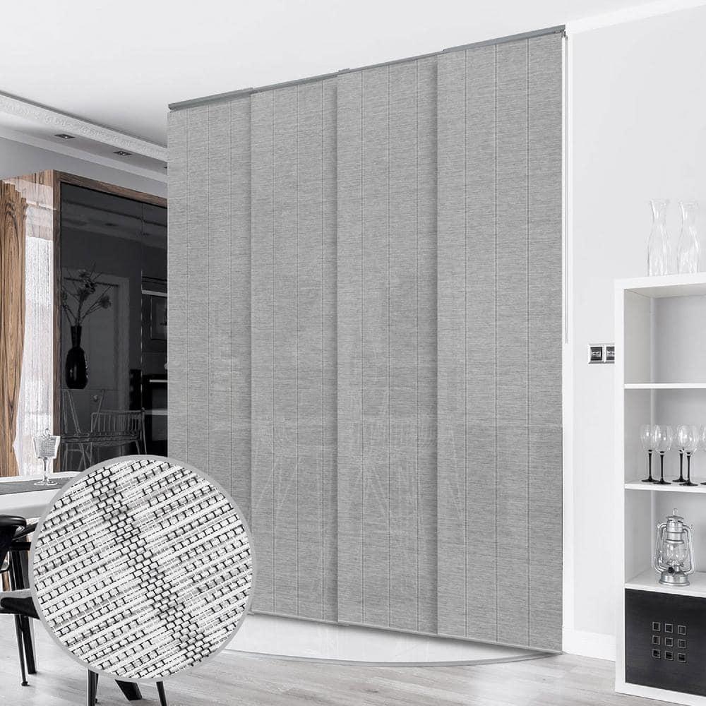 GoDear Design Adjustable Sliding Panel Track Blind 45.8"- 86" W x 96" H, Vertical Blinds Cordless, Semi-sheer, Airo