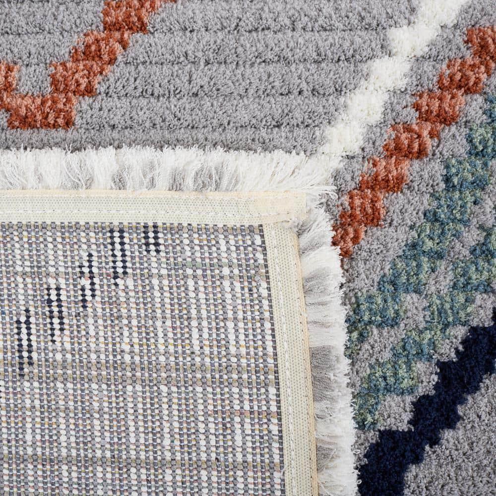 Marrakesh MRK608 Power Loomed Area Rug - Gray/Blue Rust - 5'3"x7'6" - Safavieh.