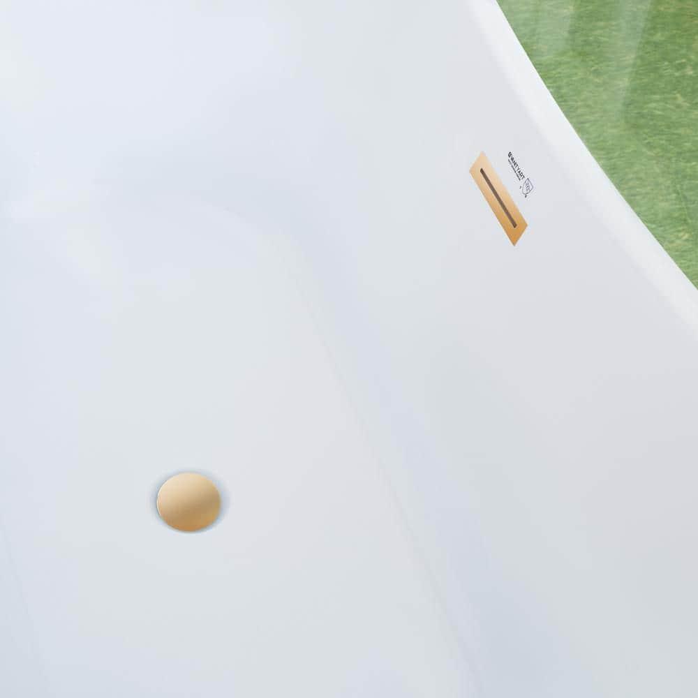 67" x 31" Freestanding Soaking Bathtub