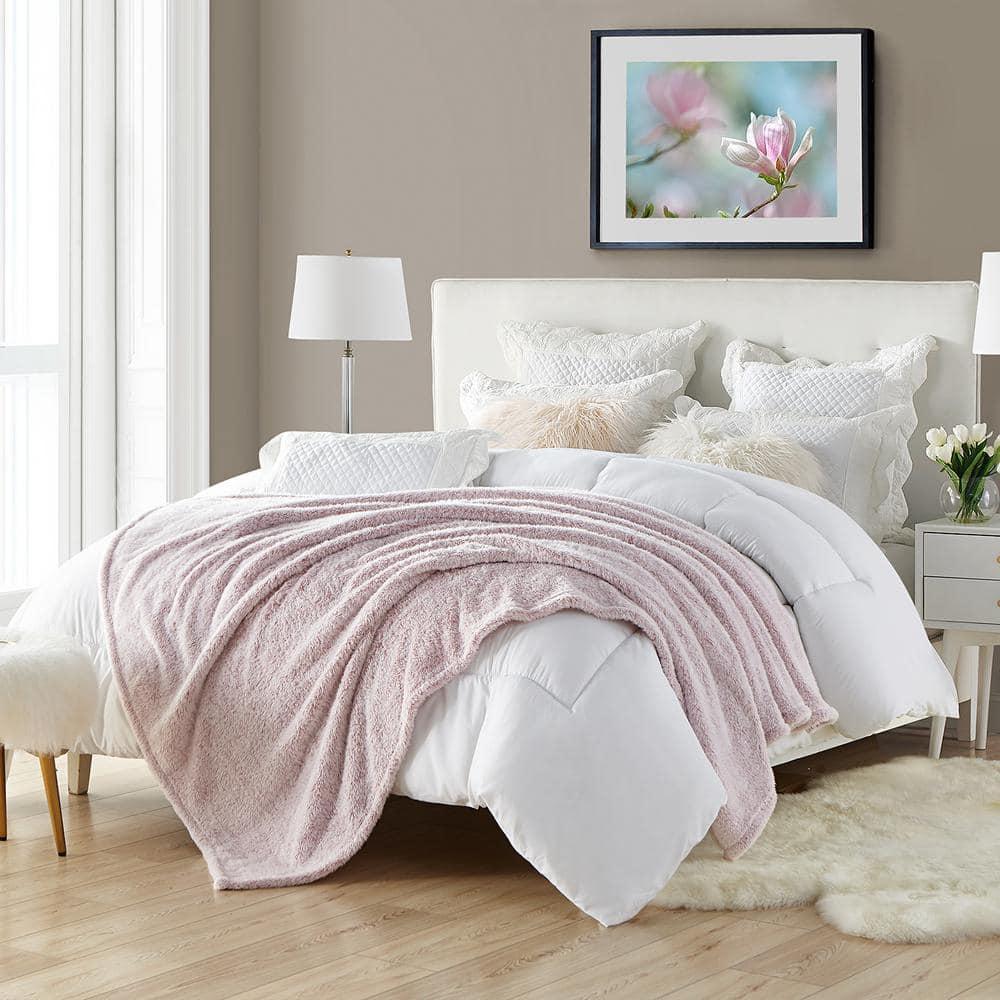 Swift Home Ultra Plush Solid and Frost Tip Throw Blanket