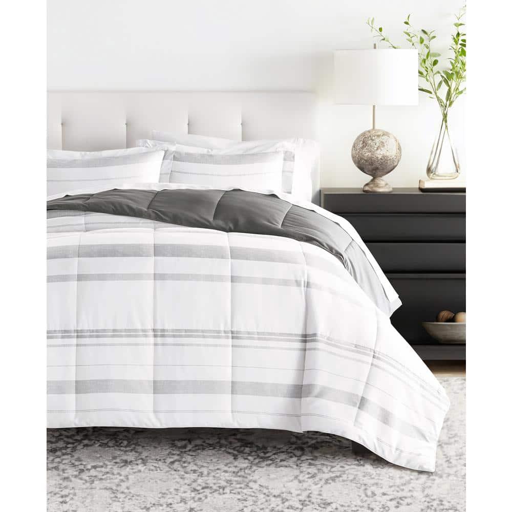 Becky Cameron Contemporary Coastal Stripe Down-Alternative Lightweight Comforter Set