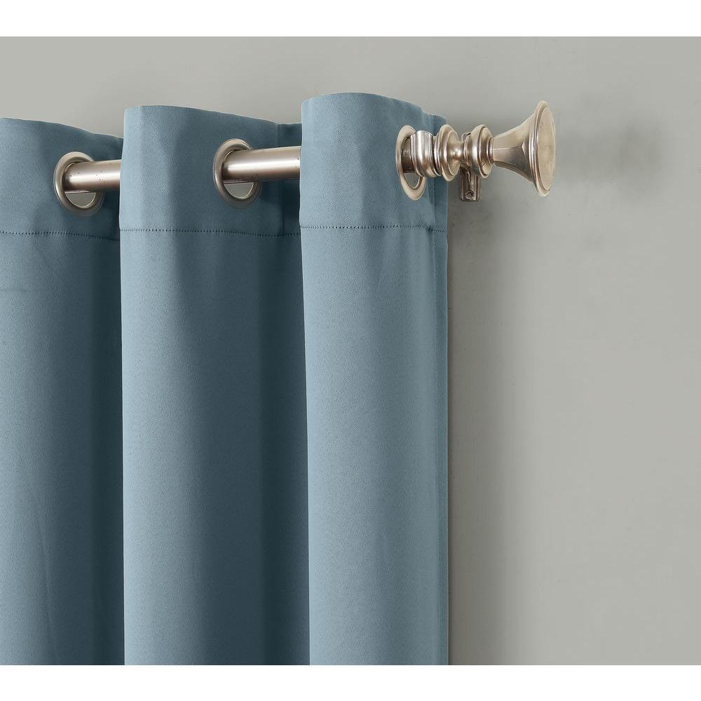Sun Zero Easton Energy Saving Blackout Grommet Curtain Panel, 40" x 84", Mineral