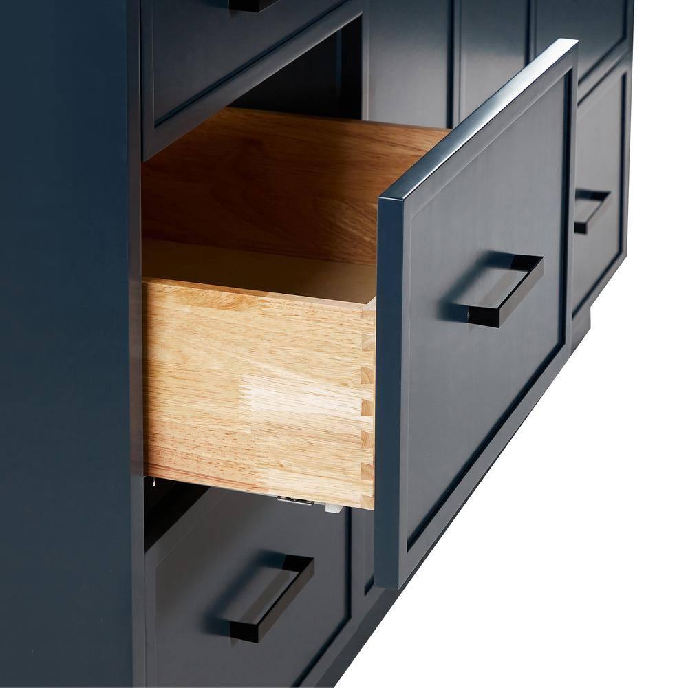 Midnight Blue 66" Freestanding Double Sink Wood Vanity Cabinet