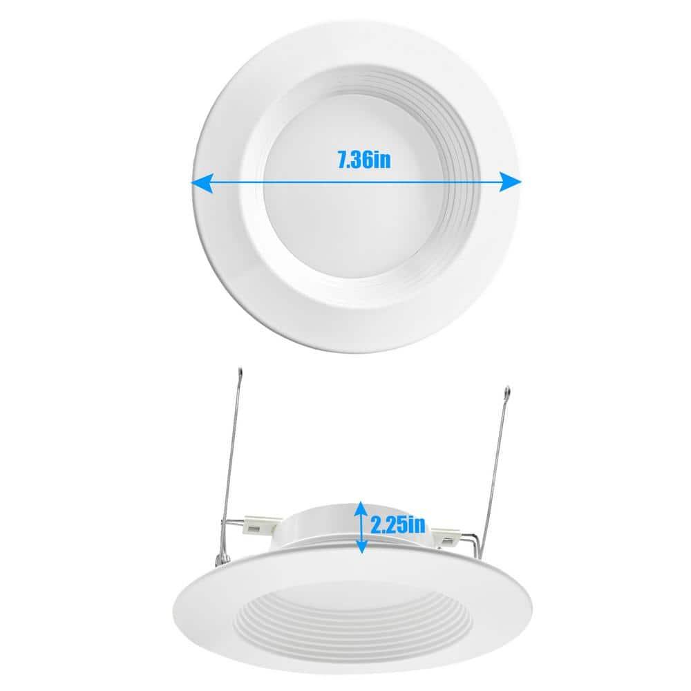 MW Lighting 6 Inch LED Recessed Downlight, 5CCT Selectable, Dimmable, Energy Star, 6 Count