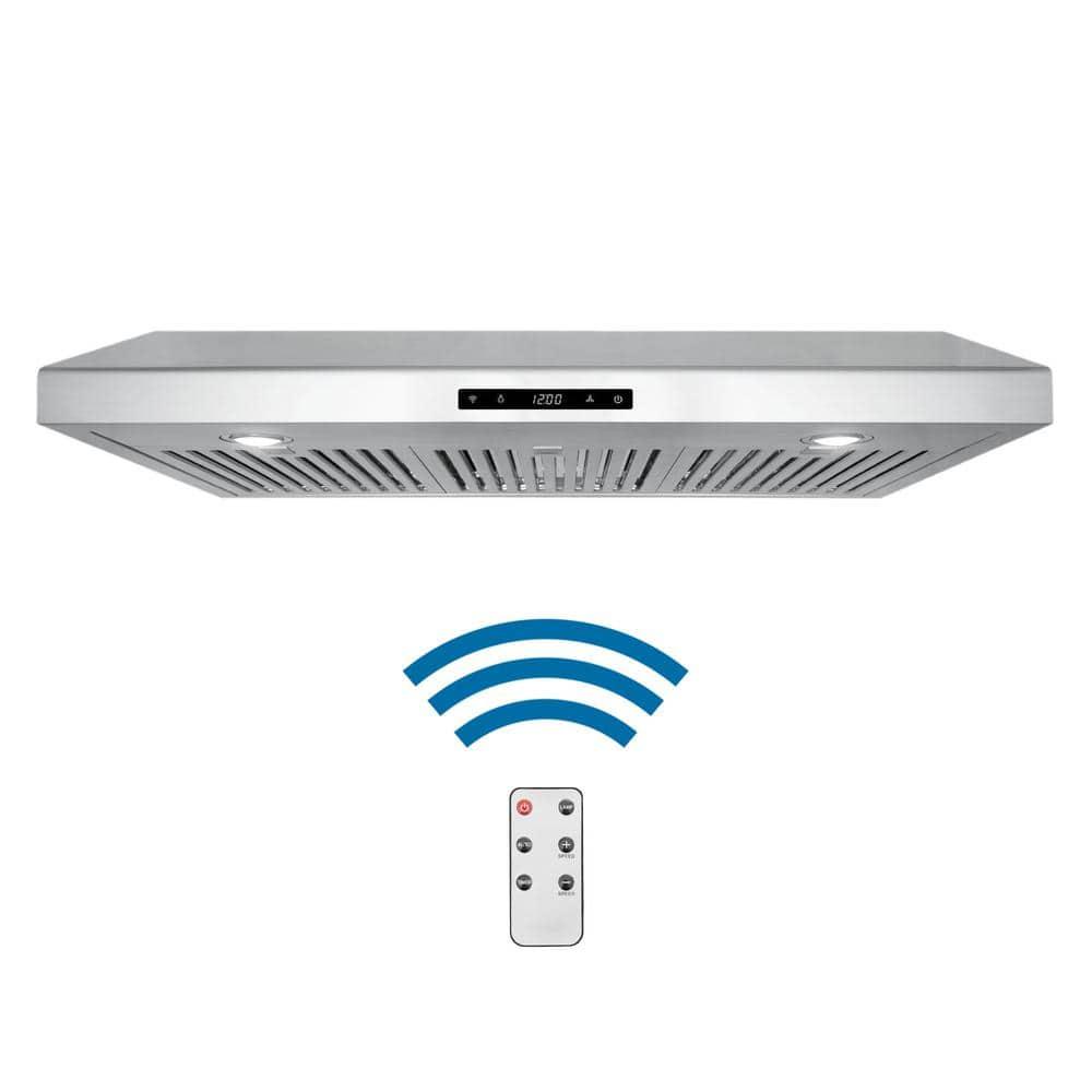 Cosmo 36 in. Haven Collection Ducted Under Cabinet Range Hood, Touch Controls, LED Lights, Permanent Filters, Stainless Steel