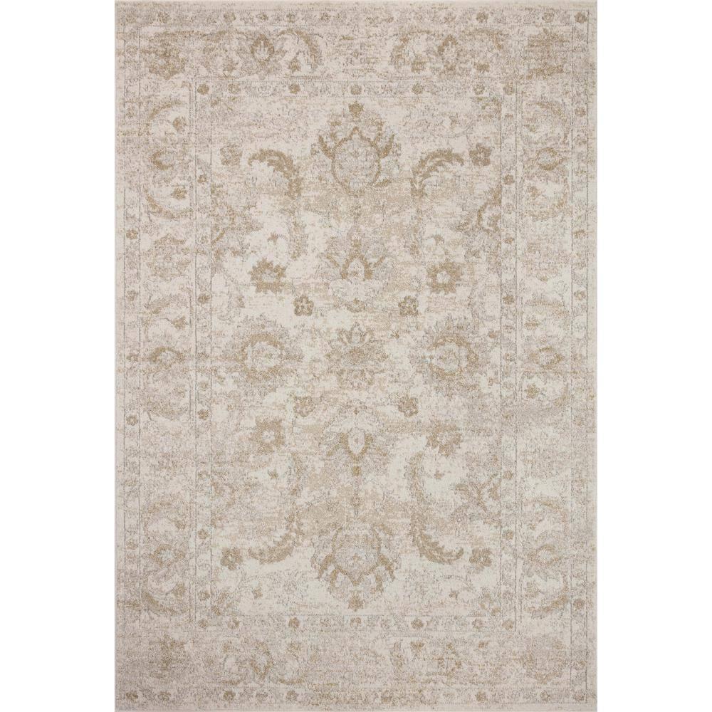 Odette Ivory Beige Synthetic 7'-10" x 10' Stain-Resistant Area Rug