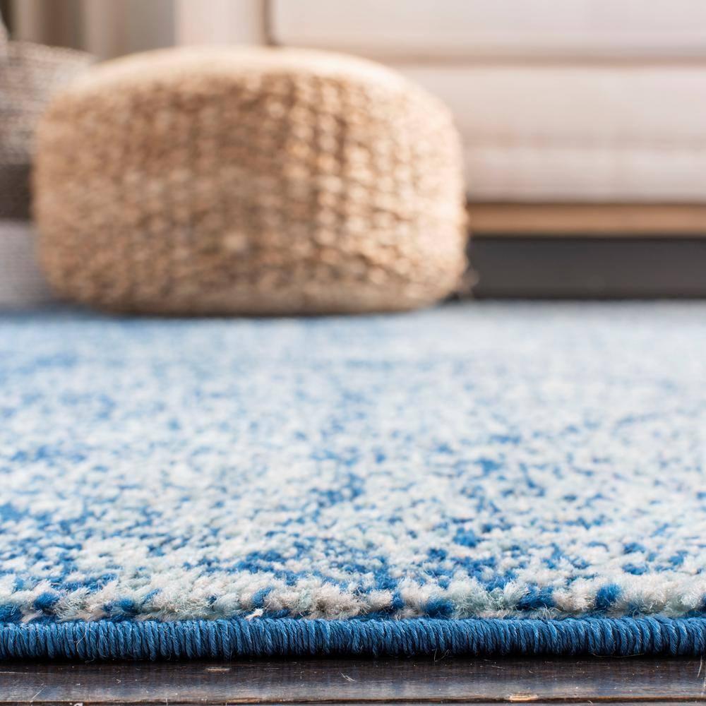 Madison MAD604 Power Loomed Indoor Area Rug - Navy/Blue - 6'7" Round - Safavieh