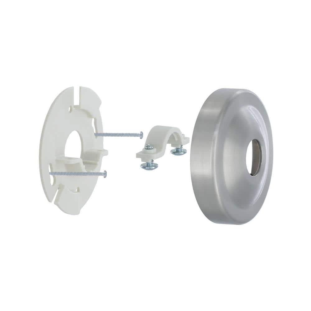 Brushed Nickel Wall-Mounted Shower Arm Flange Kit