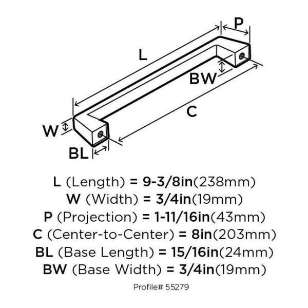 Blackrock 8" Center to Center Bar Pull