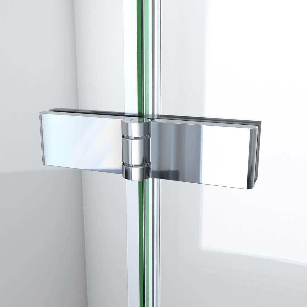 Aqua-Q Fold 32 W X 32 D X 76.75 H Frameless Square Shower Kit