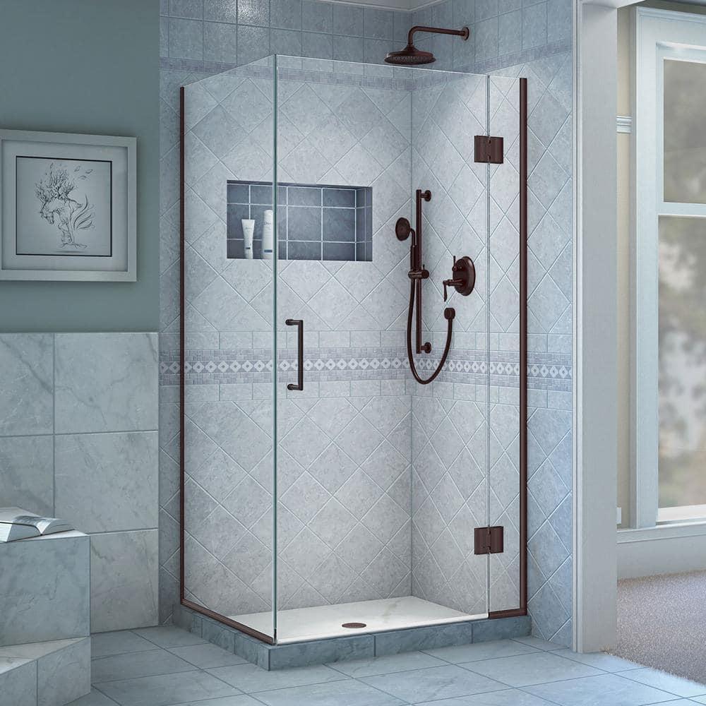 Unidoor-X 36.38" W x 34" D x 72" H Frameless Rectangle Shower Enclosure
