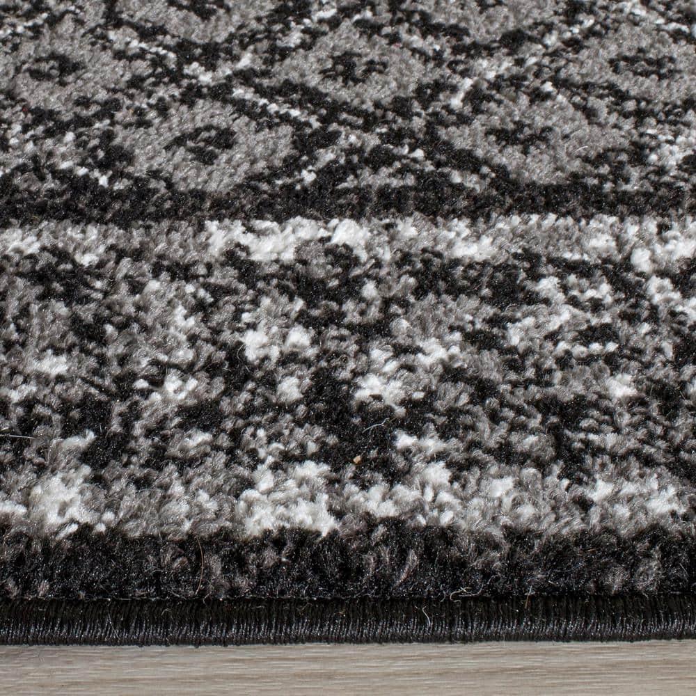 Adirondack ADR110 Machine Made Indoor Area Rug - Black/Silver - 9'x12' - Safavieh