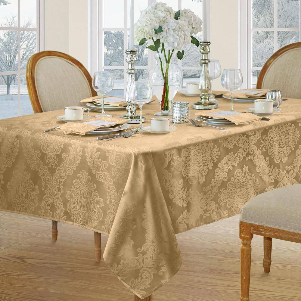 Ophelia & Co. Burchfield Solid Floral Jacquard Damask Polyester Tablecloth