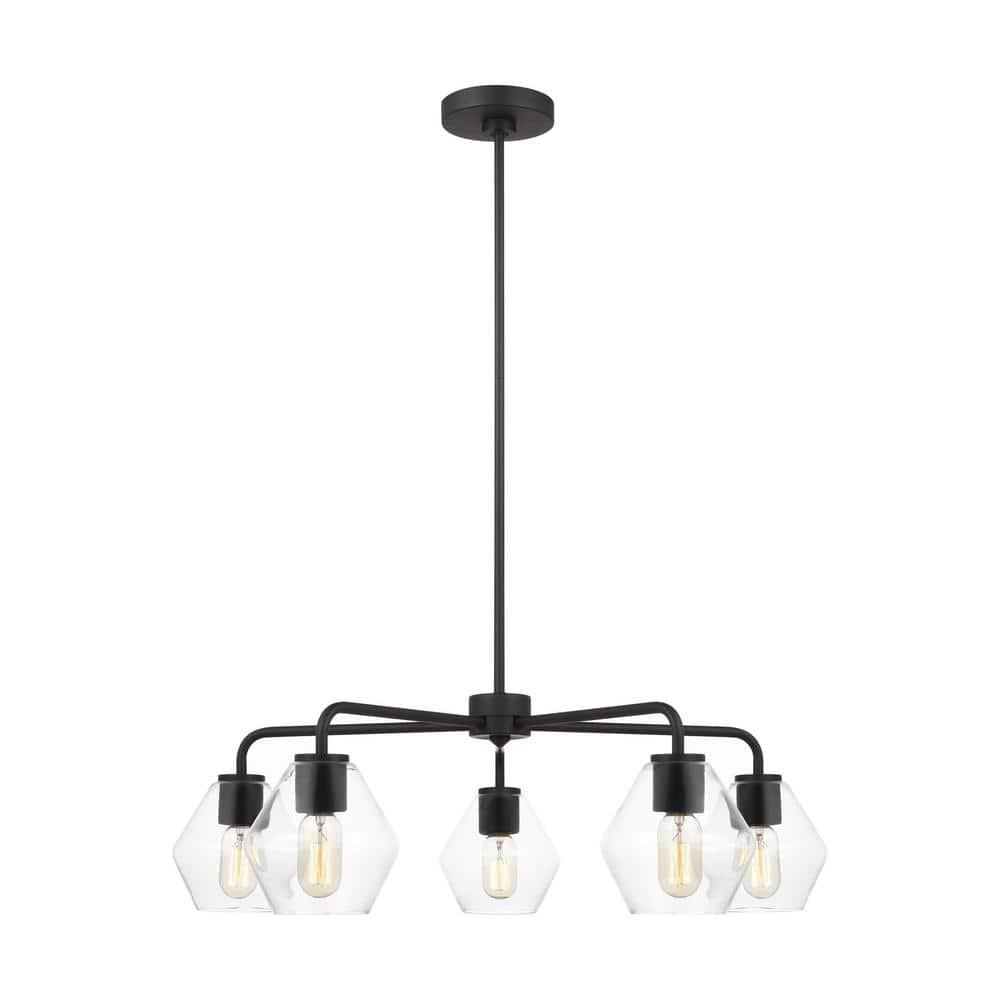 Rooks 5 Light Metal Dimmable Sputnik Chandelier