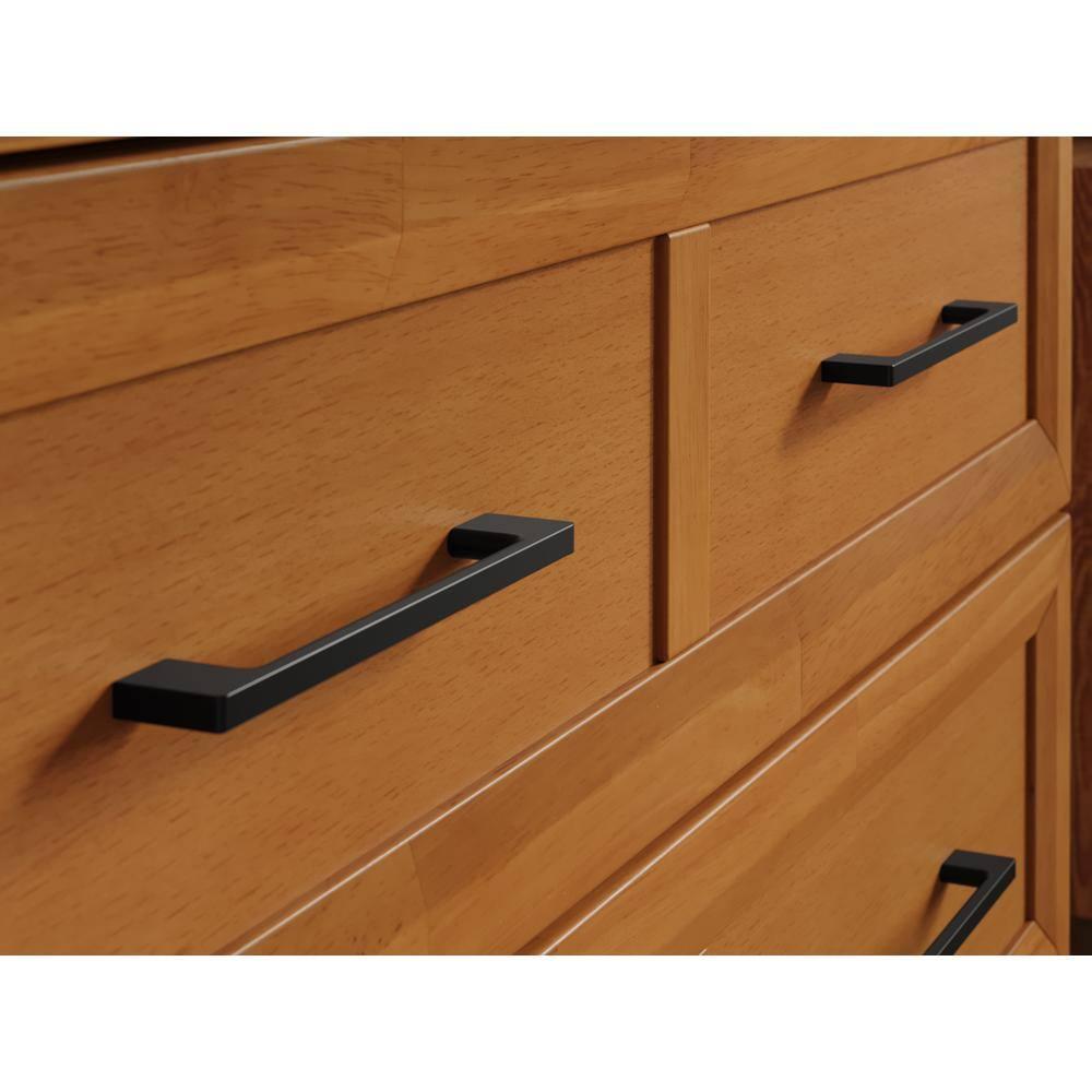 AFI Santa Fe Twin Wood Murphy Bed Chest with Mattress and Built-in Charger, Light Toffee