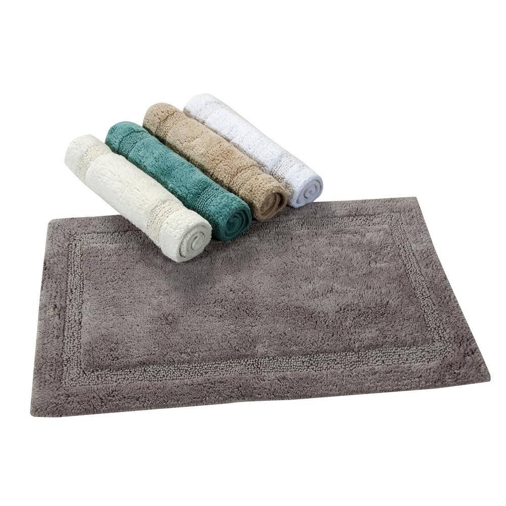 Saffron Fabs Bath Rug Solid Color, Textured Border, Pattern Regency, Assorted Colors and Sizes