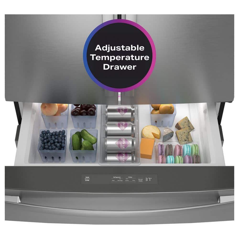 GE Profile™ Series Energy Star Smart 29 Cu. Ft. Fingerprint Resistant 4-Door French-Door Refrigerator