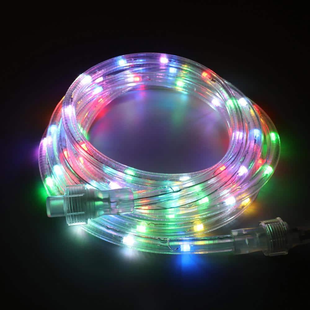Pinegreen Lighting CL-TRL12RGB 12 ft. Plug-in LED RGB Color Changing Rope Light with Remote Control