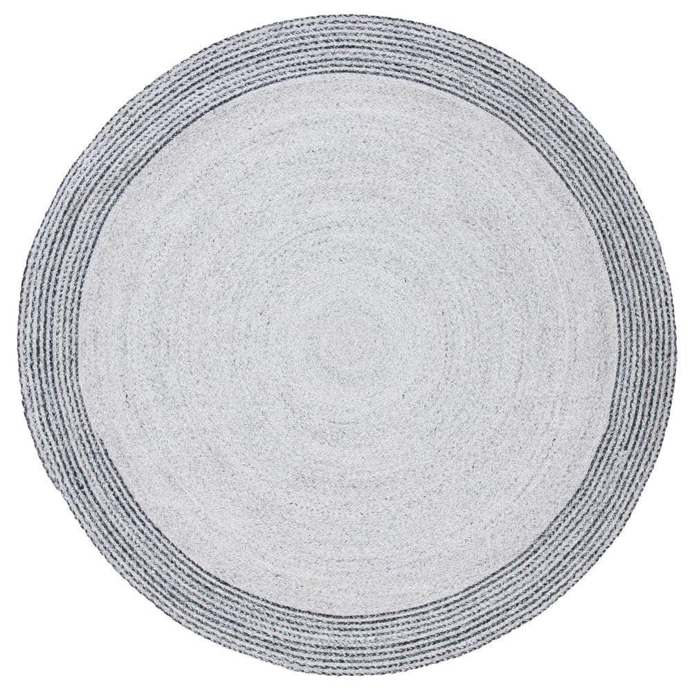 Cape Cod CAP223 Hand Woven Area Rug - Grey/Charcoal - 7' round - Safavieh.
