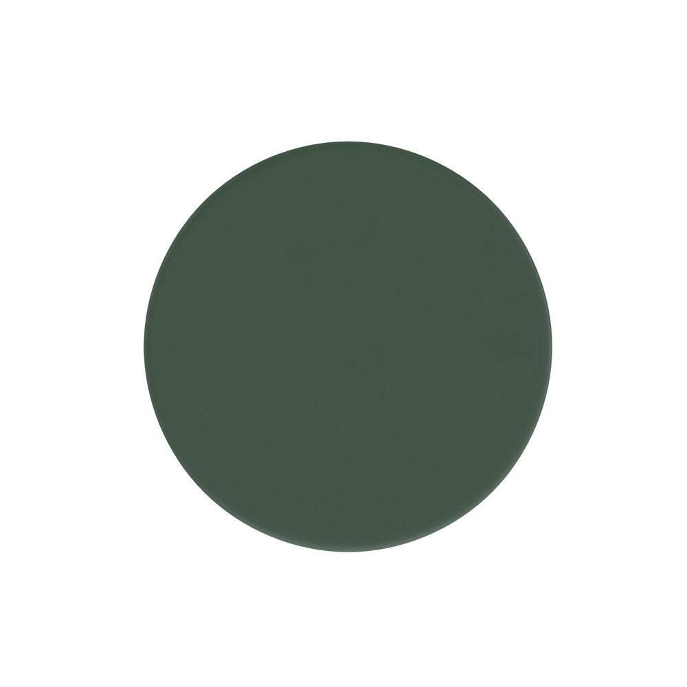 Round Storage Ottoman Loden Green - HomePop: Velvet Upholstered, Lift-Off Lid, Wood Legs, Bedroom & Living Room Furniture