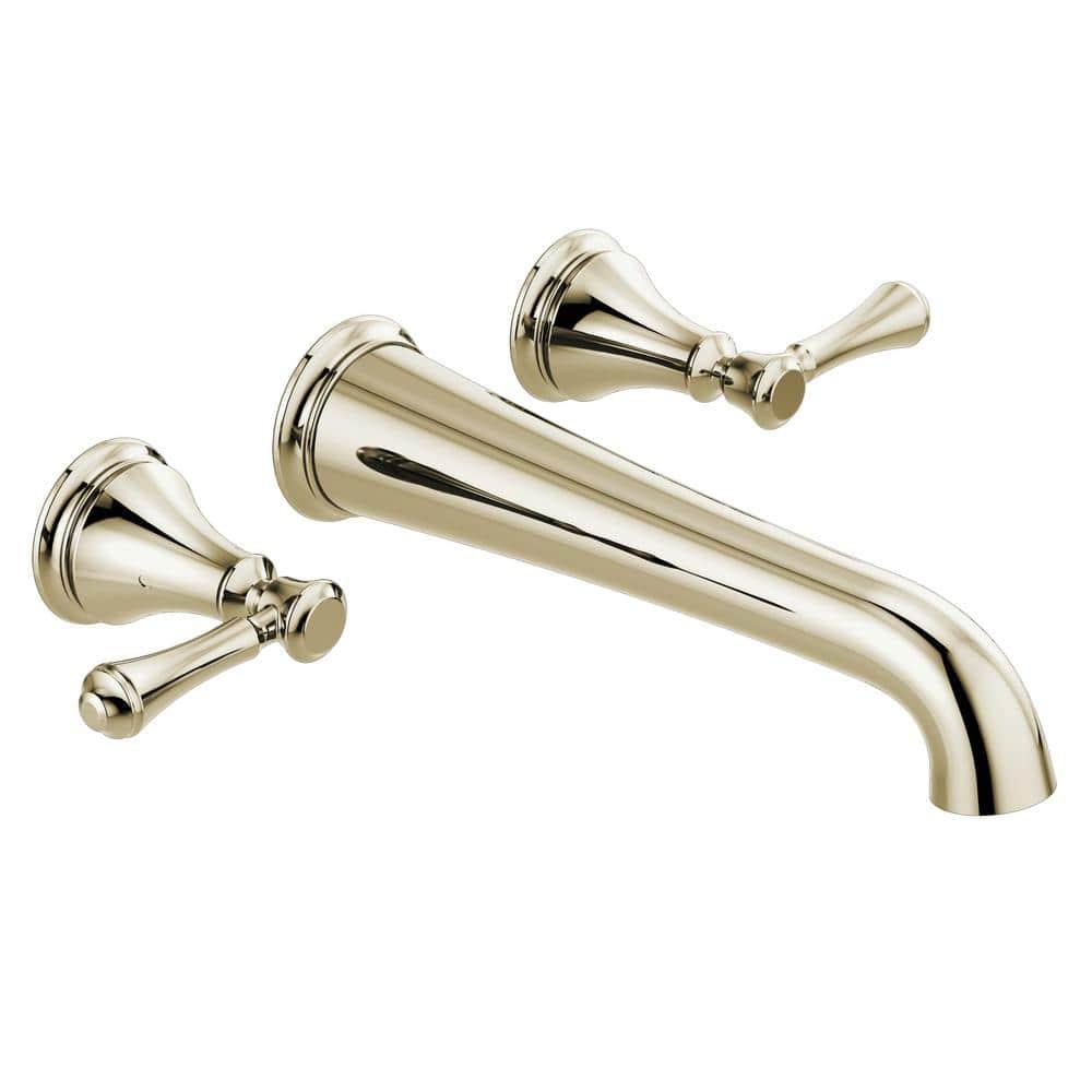Delta Cassidy Wall Mounted Tub Filler, Polished Nickel