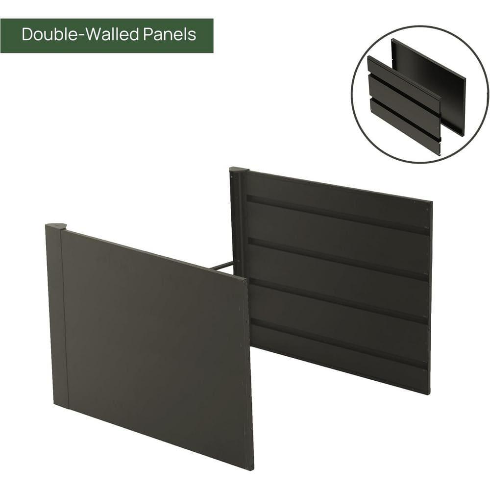 Vego Garden Modern 32" Tall Metal Outdoor Long Planter Box