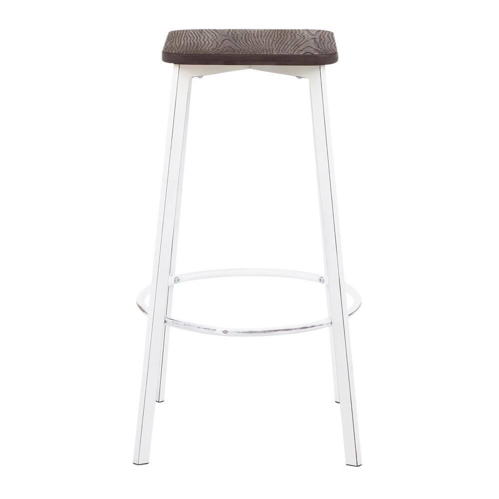 Wenty Clara Upholstered Counter Stool with Metal Frame (Set of 2)