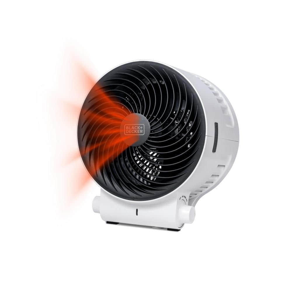 BLACK+DECKER BLACK+DECKER Dual Function Desktop Heater & Fan, 3 Settings, 750W/1500W Space Heate, White