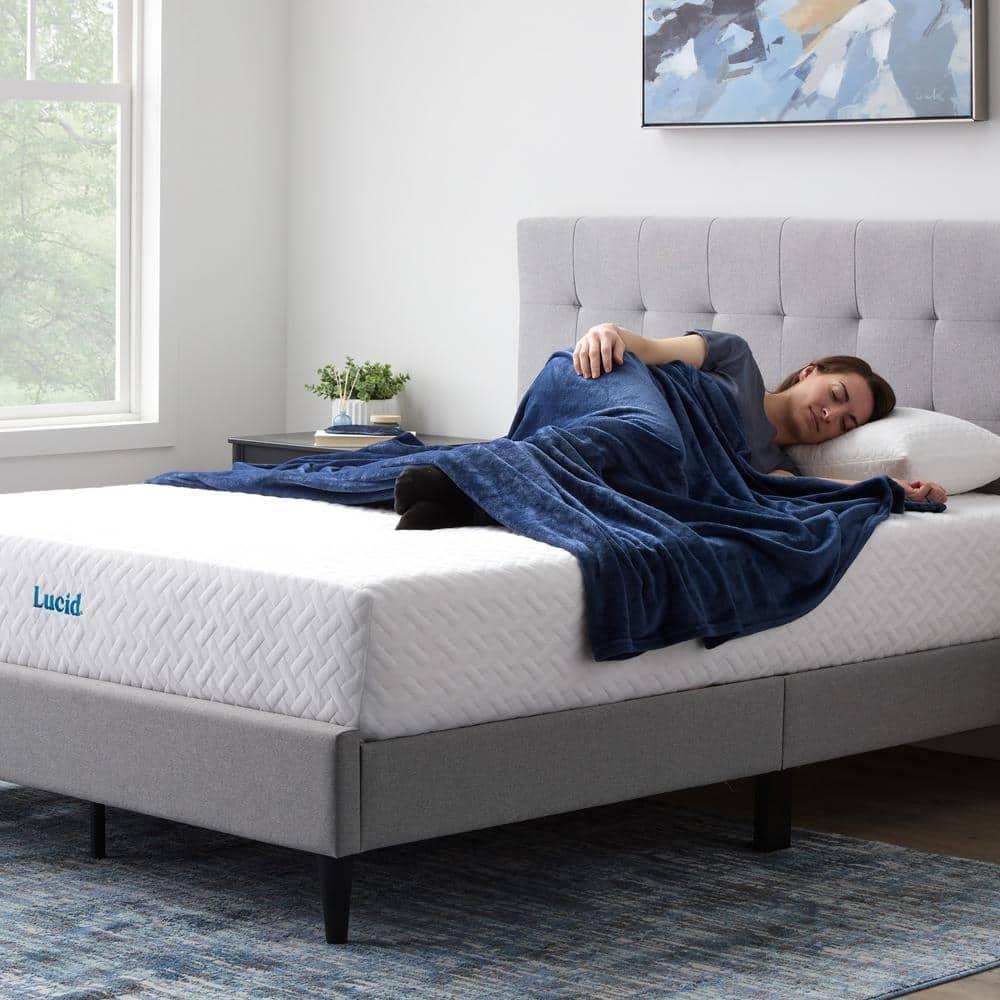 Lucid 10" Comfort Collection Plush Gel Memory Foam Mattress - Twin