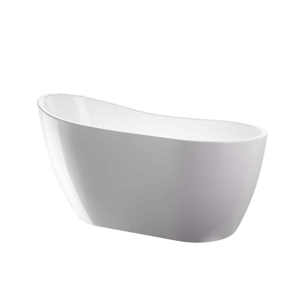 54" X 28" Freestanding Soaking Acrylic Bathtub