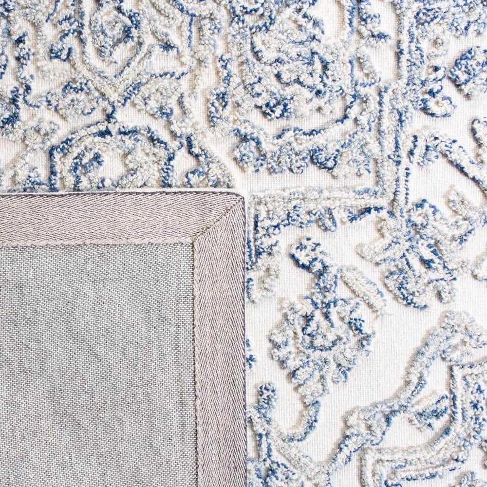 Trace TRC302 Hand Tufted Area Rug - Ivory/Blue - 8'x10' - Safavieh.
