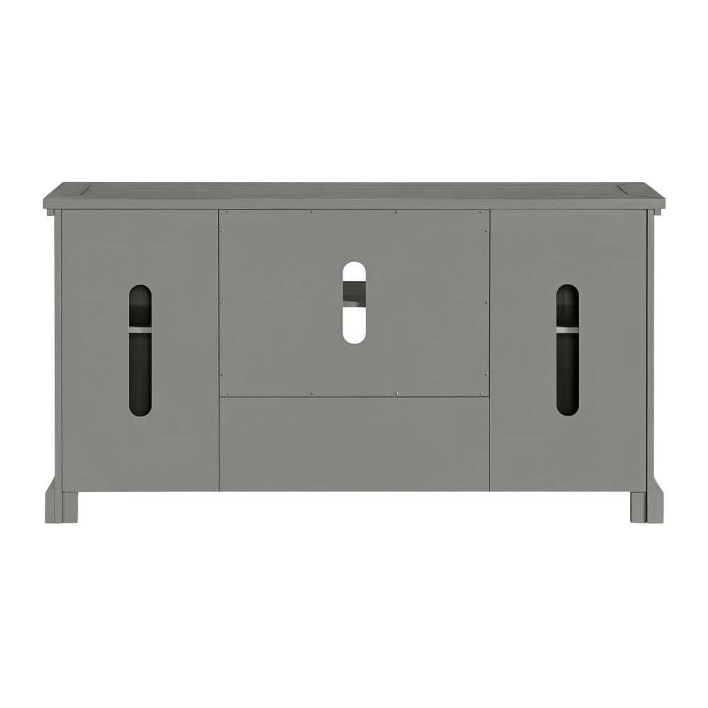 Martin Svensson Home Beach House Solid Wood TV Stand for TVs up to 70", Dove Grey