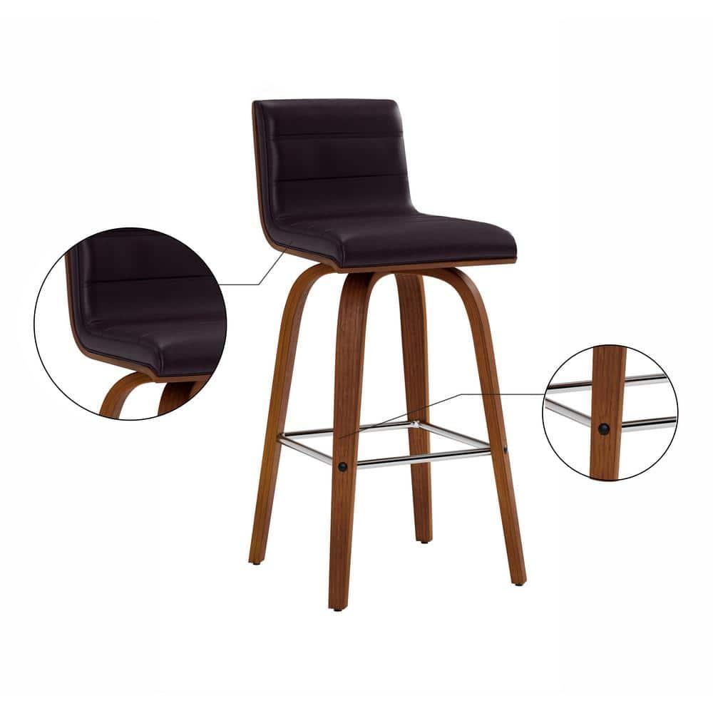 26" Vienna Faux Leather Counter Height Barstool - Armen Living